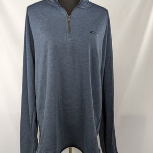 NWT Oakley Quarter Zip Pullover Heather Blue XL